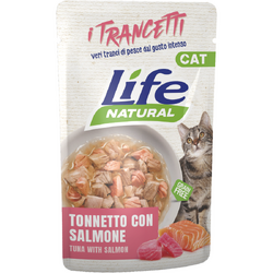 LIFE PLIC PISICA ADULT BUCATI TON SOMON 55G