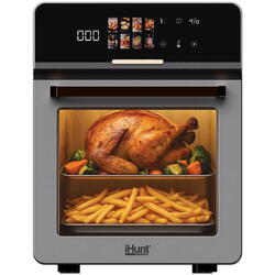 Friteuza cu aer cald iHunt Bro Air Fryer Oven 18L, 1800W, 8 Programe, Ecran LED Touch, Tehnologie 360 Hot Air, Temporizator, Termostat, Inox, Silvery Grey