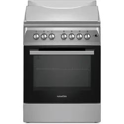 NobeLTek Cooking Aragaz Nobeltek NLT 6604IX/FE1, plita gaz si cuptor electric, ventilator, aprindere electrica plita, gratare fonta, siguranta plita, iluminare cuptor, timer, echipat cu diuz