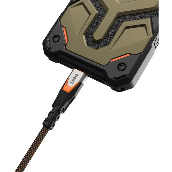 UAG Cablu SRGE 3.2 Type-C la Type-C, PD 240W, 0.75 m, Black / Orange