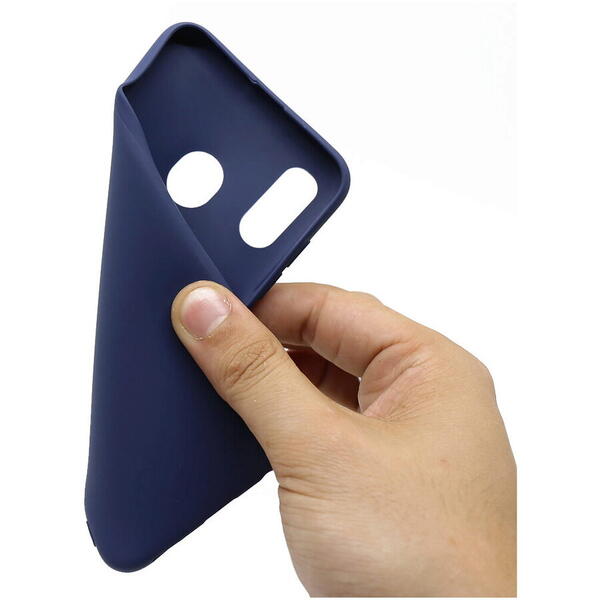 Husa Samsung Galaxy A20 / A30 Lemontti Silicon Silky Albastru Inchis