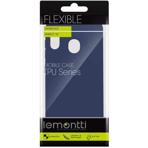 Husa Samsung Galaxy A20 / A30 Lemontti Silicon Silky Albastru Inchis