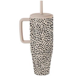 Burga Cana Termos Almond Latte 1.2 L cu capac anti scurgeri si pai reutilizabil, inox
