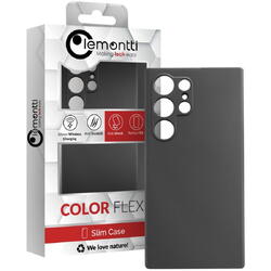 Lemontti Husa Liquid Silicon Samsung Galaxy S24 Ultra Negru