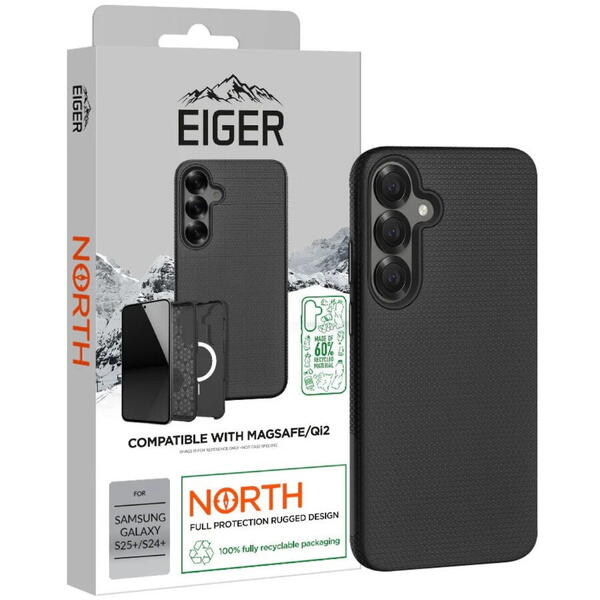 Eiger Husa North Magsafe GRS Samsung Galaxy S25 Plus / S24 Plus Black