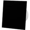 Ecovent.ro Ventilator baie dRim Ø100 S, Super Silent, Debit 93 m3/h, Panou sticla schimbabil, clapeta antiretur, Garantie 2 ani, Black Negru
