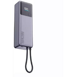 Baterie externa Xiaomi BHR9361GL, 165W, 10000mAh, cablu integrat, gri