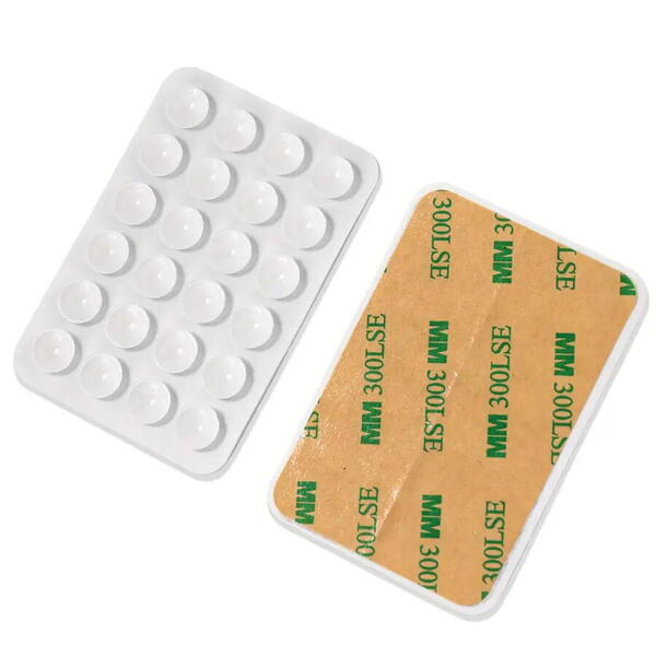 Lemontti Suport Silicon cu ventuze pentru telefon Alb