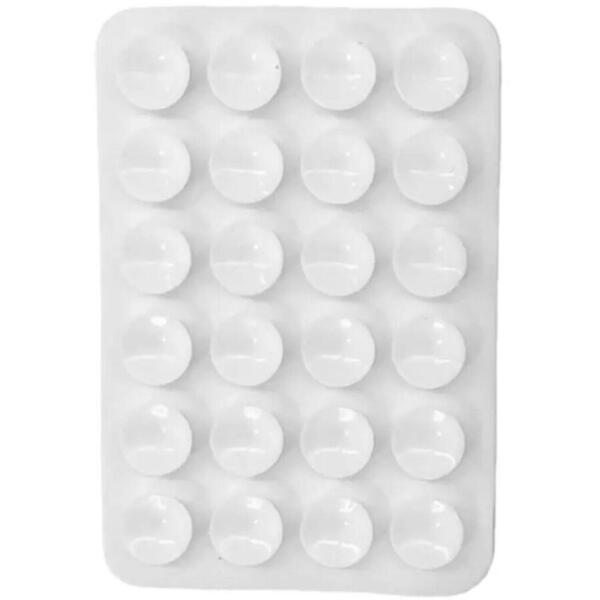 Lemontti Suport Silicon cu ventuze pentru telefon Alb