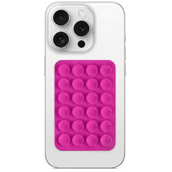 Lemontti Suport Silicon cu ventuze pentru telefon Magenta