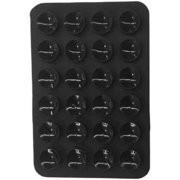 Lemontti Suport Silicon cu ventuze pentru telefon Negru