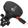 Lemontti Suport Auto MagSafe Magnetic cu Incarcare wireless si cablu retractabil Type-C 1m, prindere ventilatie, Negru