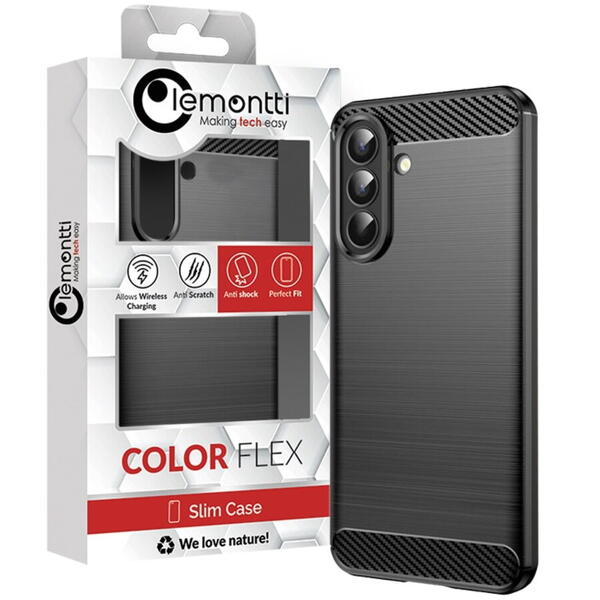 Lemontti Husa Carbon Case Flexible Samsung Galaxy A57 Negru