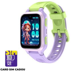 LAGENIO Smartwatch pentru copii K9 , Premium 4G cu Functie Telefon & AI, Slim, Localizare GPS, Control Parental, Buton SOS, Mov