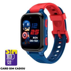 LAGENIO Smartwatch pentru copii K9 , Premium 4G cu Functie Telefon & AI, Slim, Localizare GPS, Control Parental, Buton SOS, Albastru - Rosu