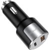Lemontti Incarcator Auto Fast Charge 1 x port PD Type-C 20W + 1 x port USB-A QC 3.0 18W cu cablu Type-C la Type-C 20W, 1m, Negru/Argintiu
