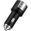 Lemontti Incarcator Auto Fast Charge 1 x port PD Type-C 20W + 1 x port USB-A QC 3.0 18W cu cablu Type-C la Type-C 20W, 1m, Negru/Argintiu