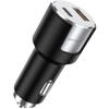 Lemontti Incarcator Auto Fast Charge 1 x port PD Type-C 20W + 1 x port USB-A QC 3.0 18W cu cablu Type-C la Type-C 20W, 1m, Negru/Argintiu