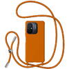 Lemontti Husa Silicon cu Snur Xiaomi Redmi 12C Portocaliu (protectie 360°, material fin, captusit cu microfibra)