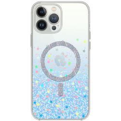 Devia Husa Shiny Series Original Design Magnetic iPhone 15 Pro Max Transparent / Albastru