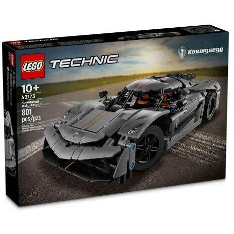 LEGO Technic: Hipermasina Koenigsegg Jesko Absolut gri 42173, 10 ani+, 801 piese