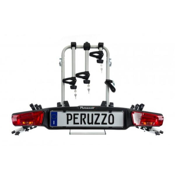 Suport pentru 3 biciclete electrice, Peruzzo Zephyr 713/3E, cu prindere pe carligul de remorcare