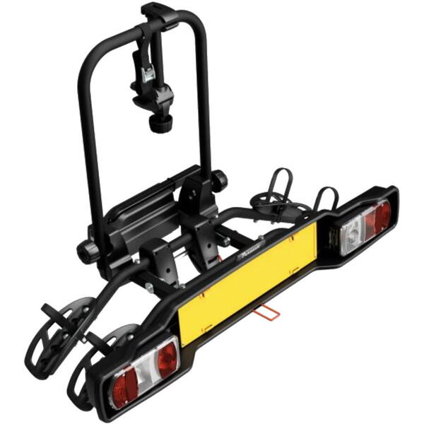 Suport pentru 2 biciclete, Peruzzo Parma 706N, cu prindere pe carligul de remorcare, Negru