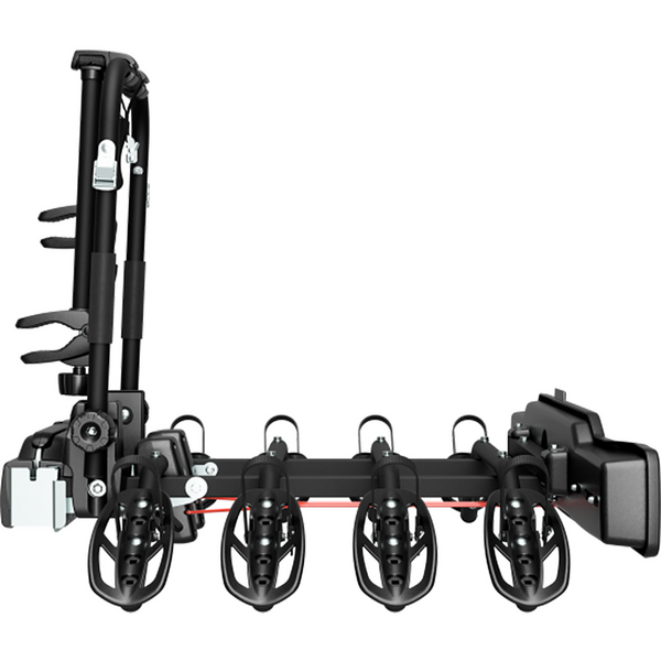 Suport pentru 4 biciclete, Peruzzo Parma 706/4N, cu prindere pe carligul de remorcare, Negru