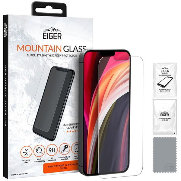 Folie iPhone 12 Pro Max Eiger Sticla  Mountain Glass Clear