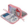 Geantă Tellur pentru organizare cabluri și accesorii, 21 x 12,5 x 6 cm, poliester, roz