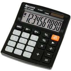 Calculator de birou 10 digiți, 124 x 102 x 25 mm, Eleven SDC-810NR
