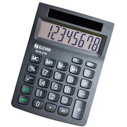 Calculator de birou ECO 8 digiți, 103,5 x 145,5 x 32,5 mm, Eleven ECO 210