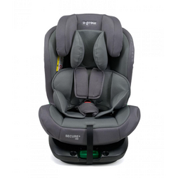 Scaun auto 40-150 cm , rear facing / forward facing , rotativ 360 grade , 5 pozitii de ajustare pe spate , 10 pozitii de ajustare a tetierei pe inaltime, gri, U-Grow