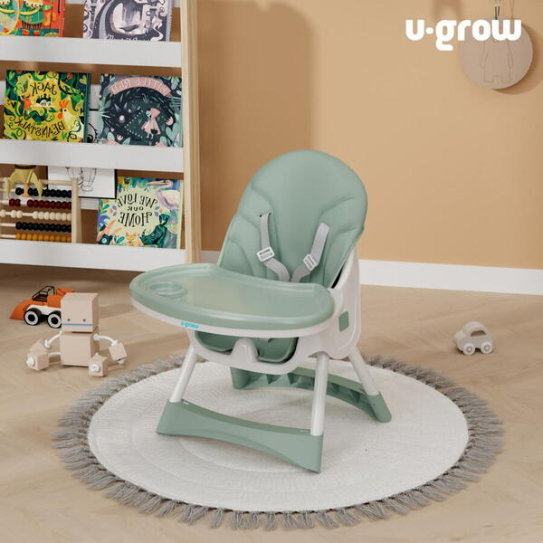 Scaun de masa 2 in 1, pliabil, verde, U-Grow