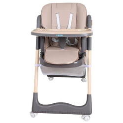 Scaun de masa cu inaltime reglabila, spatar ajustabil in 4 pozitii, pliabil, brown, U-Grow