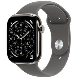 Apple AW S11 42 Cel Nat Titan StoneG Band S/M