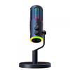Microfon Gaming de birou Serioux SRXM-MIC-SU8,  iluminare RGB, potrivit pentru gaming & streaming, negru