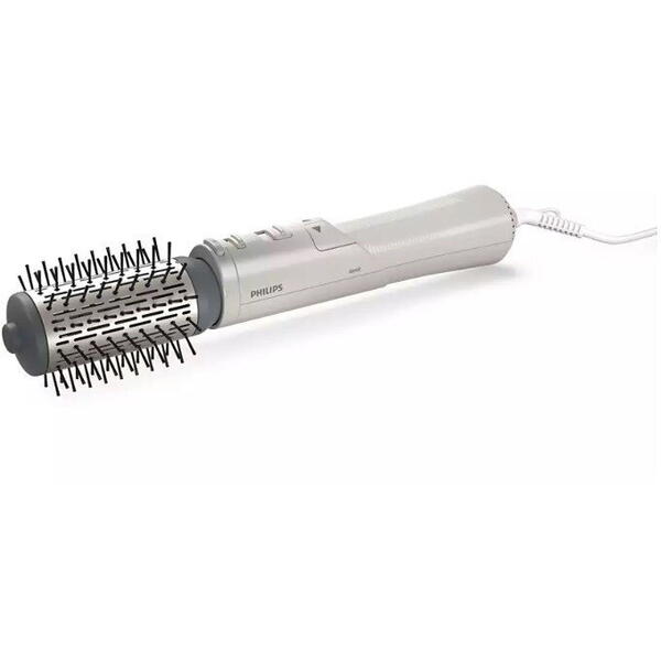 Perie Philips Seria 7000 BHA710/00, 1000W, ingrijire cu ioni, 2 accesorii, setare temperatura de ingrijire si aer rece, peri naturali, invelis ceramic din turmalina, Alb/crem