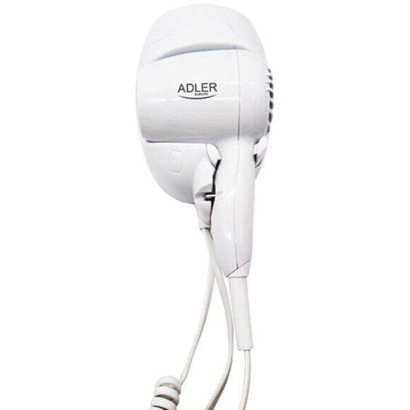 Usacator de par Adler AD 2252, 1600W, pentru hotel si piscina, montare pe perete, 2 trepte, 2 viteze, alb
