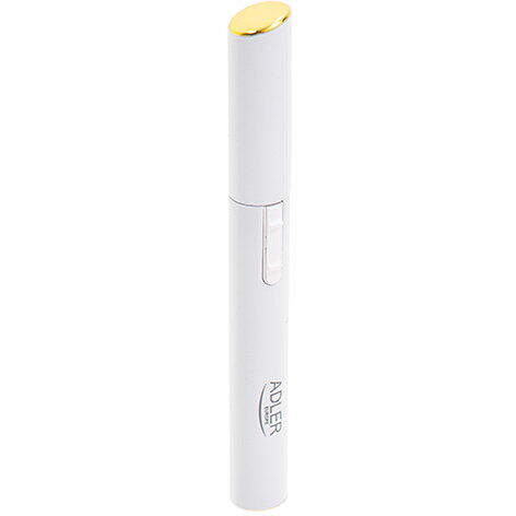Trimmer pentru sprancene Adler AD 2934w, pieptene de ghidaj dublu, perie, baterii, alb