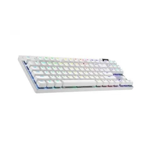 Tastatura Logitech G PRO X TKL Tactile, RGB LED, USB Wireless/Bluetooth, Layout US, White