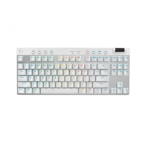 Tastatura Logitech G PRO X TKL Tactile, RGB LED, USB Wireless/Bluetooth, Layout US, White