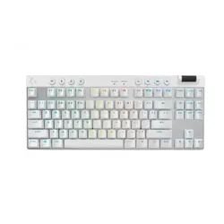 Tastatura Logitech G PRO X TKL Tactile, RGB LED, USB Wireless/Bluetooth, Layout US, White