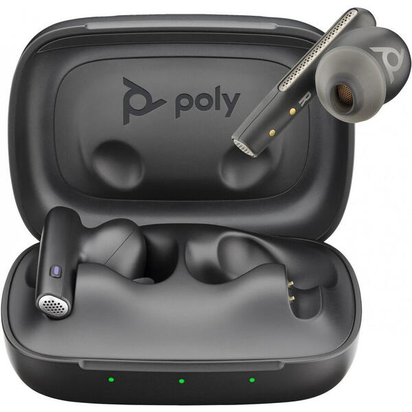 Casti HP Poly Voyager Free 60 UC M Carbon Black Earbuds +BT700 USB-A Adapter +Basic Charge Case