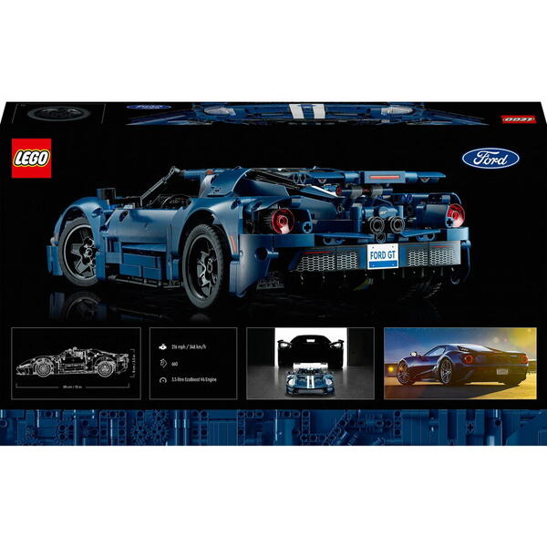 LEGO Technic: 2022 Ford GT 42154, 18 ani+, 1466 piese