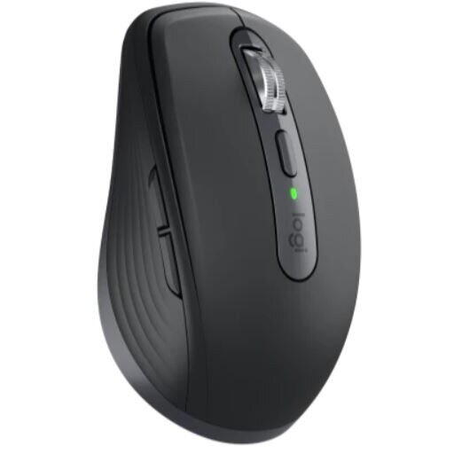 Mouse wireless Logitech MX Anywhere 3S, 2.4GHz&Bluetooth, Silent, Scroll MagSpeed, Multidevice, USB-C, Negru Grafit