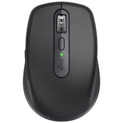 Mouse wireless Logitech MX Anywhere 3S, 2.4GHz&Bluetooth, Silent, Scroll MagSpeed, Multidevice, USB-C, Negru Grafit