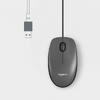 Mouse Logitech M100, optic, interfata USB, rezolutie 1000 DPI, negru