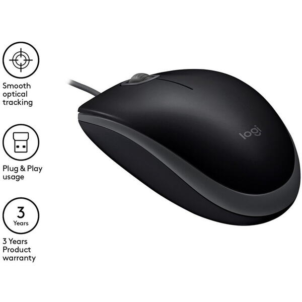 LOGITECH 910-005508 B110 Silent BLACK - EMEA - USB