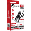 Lemontti Incarcator Auto Fast Charge 1 x port PD Type-C 20W + 1 x port USB-A QC 3.0 18W cu cablu Type-C la Type-C 20W, 1m, Negru/Argintiu